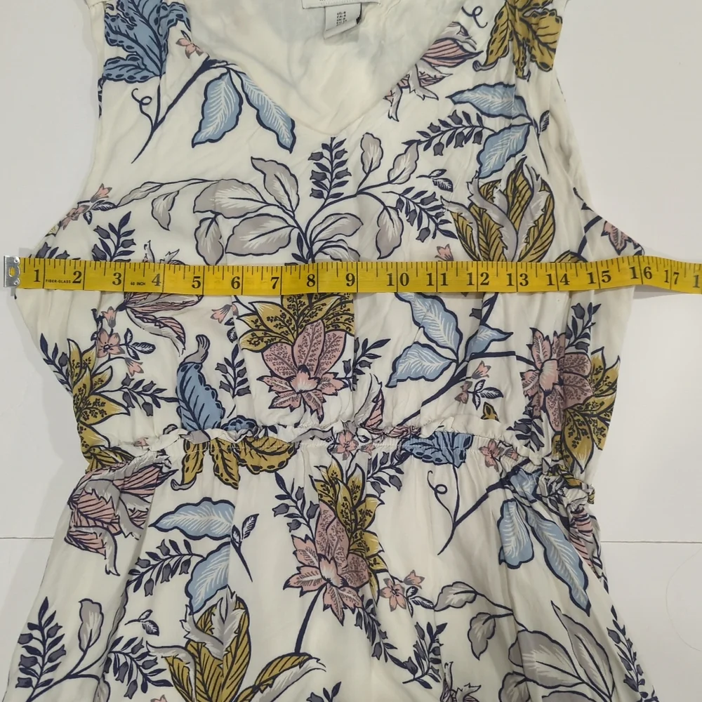 Rachel Zoe White Floral Sleeveless Dress Knee Length Women's 4 Easter Spring - Picture 14 of 16